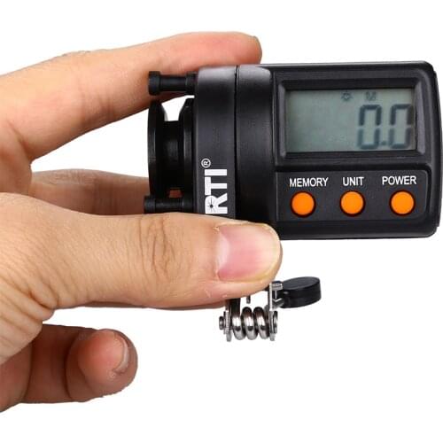 High precision 0-999m fishing line counter reel strong abs plastic digital display fishing line depth finder counter meter gauge