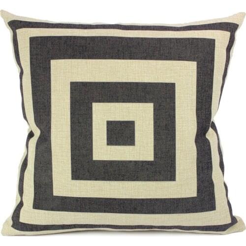 High quality Pillow Covers Black White Pattern New Fashion Style 45X45CM Linen Pillow Cover \ Home Decorative Linen Cushion