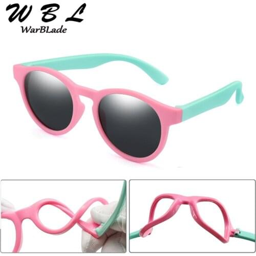 WarBLade Kids Sunglasses Polarized Boys Girls Round Safety Sun Glasses Child Baby Eyewear Silicone Eyeglasses UV400 2020 Hot