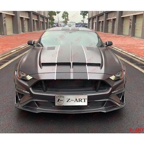 Z-ART carbon fiber engine hood for Mustang 2018-2020 2.3 5.0L carbon fiber engine bonnet for Mustang engine hood
