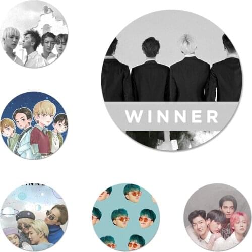 58mm WINNER Kpop Icons Pins Badge Decoration Brooches Metal Badges For Backpack Decoration