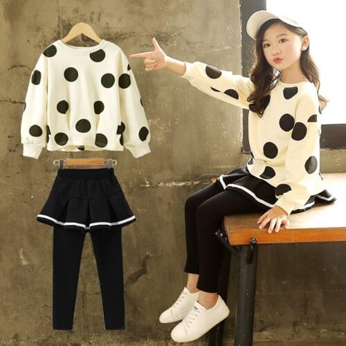 ZWF503 Children Clothing Autumn Toddler Girls Clothes T-shirt+Pants 2pcs Outfits Kids Clothes Suits For Girls Clothing Sets