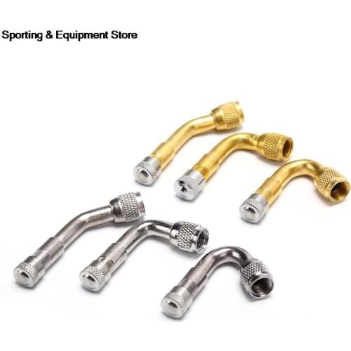 1Pc 45/90/135 Degree Angle Brass Air Tyre Valve Stem with Extension Adapter for Car Truck Motorcycle Cycling Accessories