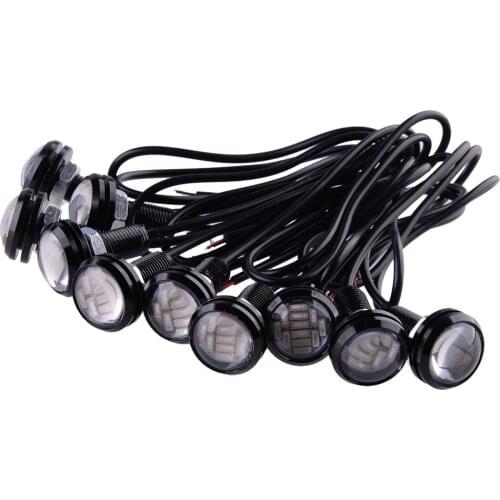 10pcs/Set Blue LED Eagle Eye Light DRL Daytime Reverse Backup Parking Rock Lamp 15W 12V Fit for Truck Cars Motorcycle 12SMD 4014