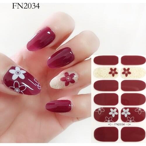 14 Tips Watercolor Style Nail Decoration Nail Wraps DIY Self Adhesive Nail Sticker Nail Decoration Set Nail Accesoires