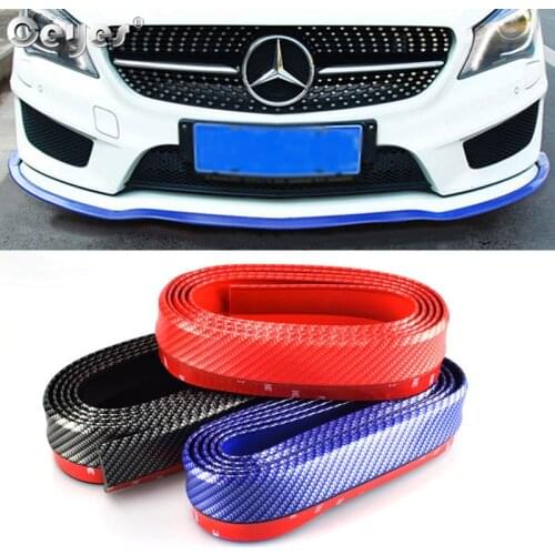 2.5M Front Car Bumper Protector Rubber Car Protector Front Bumper Guards Lip Mouldings Splitter Chin Body Auto Bumper Exterior
