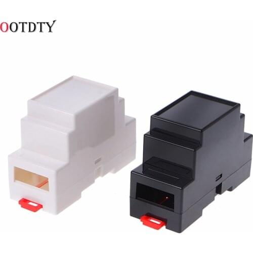 2 Pcs 88x37x59mm Plastic Electronics Box Project Case DIN Rail PLC Junction Box