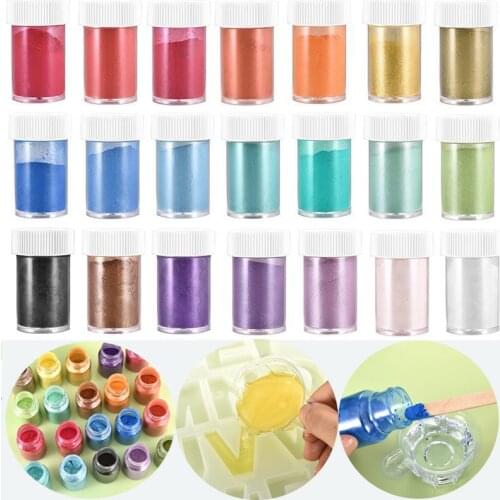 24 Colors DIY UV Epoxy Resin Filling Dye Blooming Ink Diffusion Pigment Pearl Powder Nail Polish Jewelry Accessories