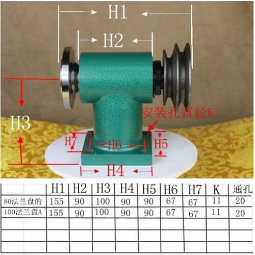 80/100/Lathe Spindle, All-Steel High-Strength Spindle Lathe Head Without Chuck