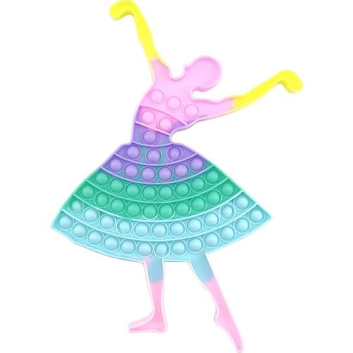 Anti-Stress Dancer Push Bubble Decompression Press Board Cup Mat Kid Adult Family Simple Dimple Game Entertainment Fidget Toys
