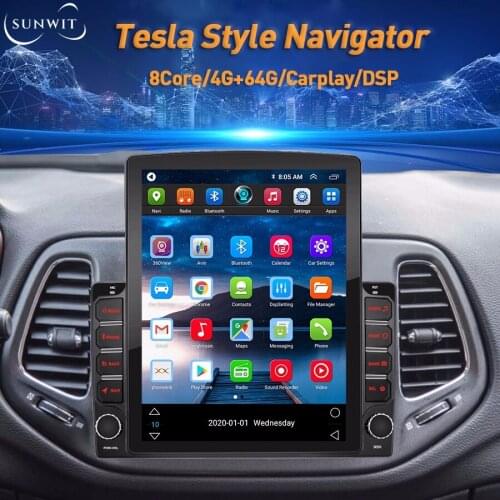 Tesla Style Screen Car Radio Multimedia Video Player GPS Navigation 2Din Android10.0 Stereo Receiver Autoradio For Honda Toyota