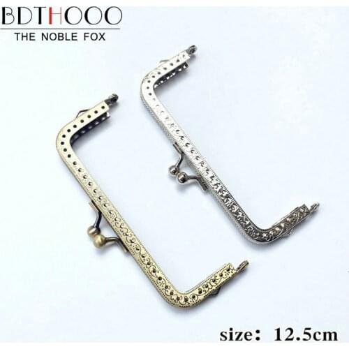 BDTHOOO 10pcs/Set 12.5cm Kiss Clasp Lock Handles Metal Wallet Purse Frame for DIY Making Arch Bronze Bags Handbag Hardware Parts