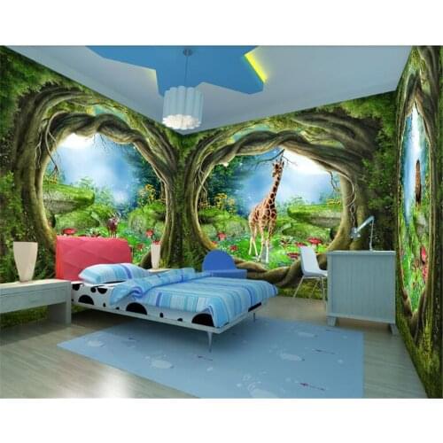 Beibehang papier peint mural 3d Dream Fairytale Forest Animal Wallpaper wallpaper for walls 3 d wallpapers for living room