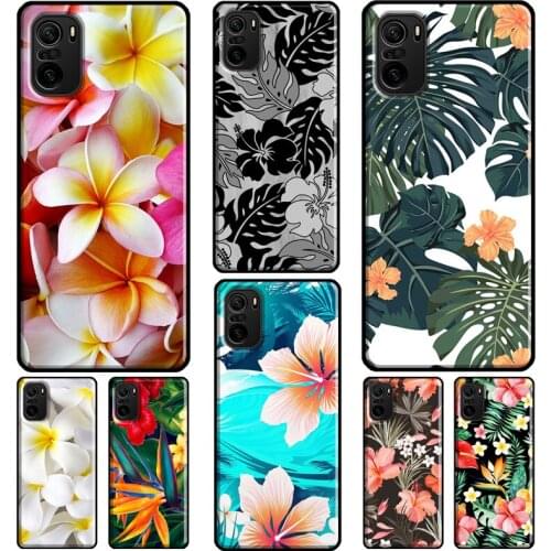 Tropical Paradise Hawaiian Flower Case For Xiaomi Redmi Note 10 Pro Note 8 7 8T 9S 8A 9A 9C 9T K40 Note 9 Pro Phone Cover