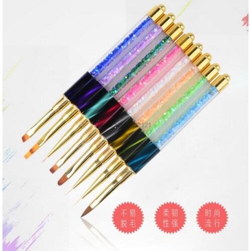 By dhl or ems 100pcs nail tools wholesale cat 's eye pen painted pen with drill light therapy pen nail painting