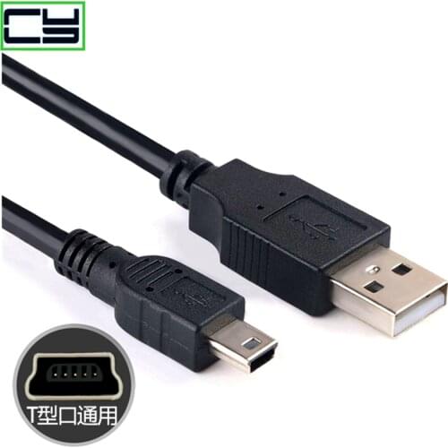 1PC Data Charging Cable Cord Adapter USB 2.0 A Male to Mini 5 Pin B Best Black length 0.3-5M Data Cables usb extension cable