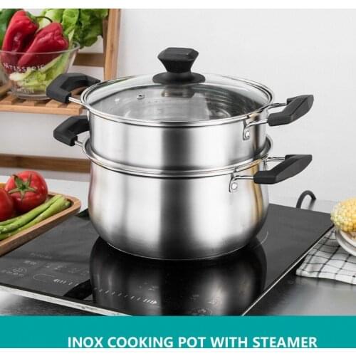 Soup pot Stainless Steel Thickened Induction Cooker Work Hot Pot Pots and Pans Cookware Set Stock Pots Cookware
