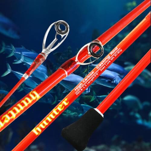 Light Jigging rod 1.8m 1.98m PE 0.8-1.5 Fishing Rod For Slow jigging rod Casting Type Spining solid tip Rubber Tail 30-80g