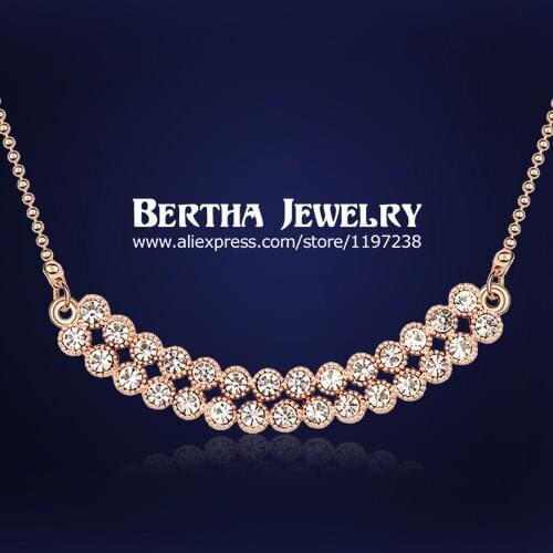 HOT Luxury Exaggeration Charms Crystal Gold Color Necklaces Pendants Crystals from Austria For Women Jewelry Good Quality