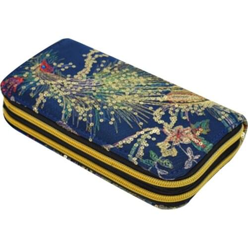 Hot Selling Women Handmade Embroidery Wallets Coin Purse Card Holder Money Organizers Phone Wallet