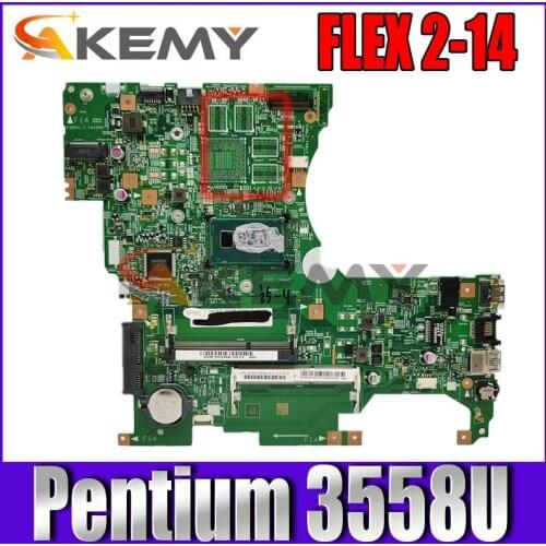 Akemy LF14M MB 13281-1 448.00X01.0011 For lenovo FLEX 2-14 Laptop motherboard SR1E8 Intel Pentium 3558U DDR3L