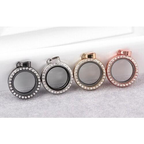 No min order fashion one piece 25mm round zinc alloy charm with rhinestone opened diy frame charms/pendant xyp101