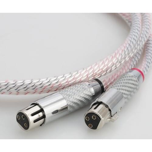 2020 Audiocrast Valhalla Series XLR Balanced Interconnect Cable With Carbon Fiber XLR Plug Male to Female Audio Balanced Cord