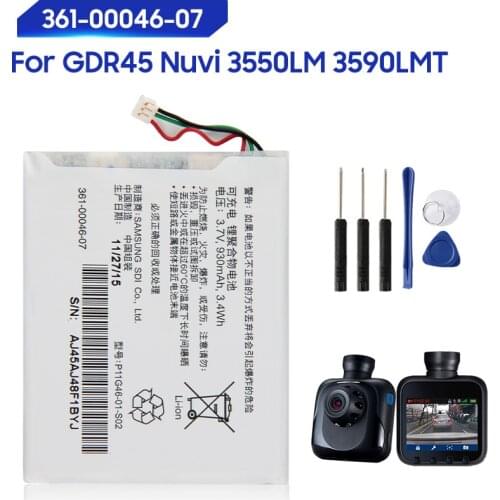 Original Replacement Battery For Garmin GDR45 Nuvi 3550LM 3590LMT 361-00046-07 361-00046-00 Genuine Battery 930mAh