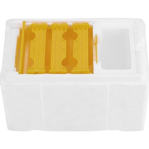 Foam Bee Mating Box with Grid Warmkeeping Waterproof Queen Breeding Case 24.1x15x14.1cm Beekeeping Tools for Pollination JS22