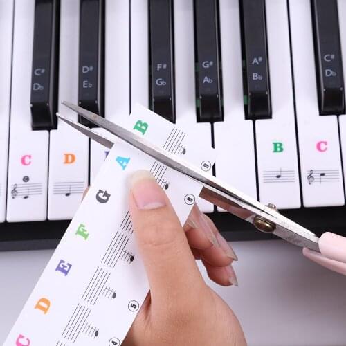 Transparent Piano Keyboard Sticker Laminated Piano Sticker Set PVC Educational Toys for Keyboard Instruments
