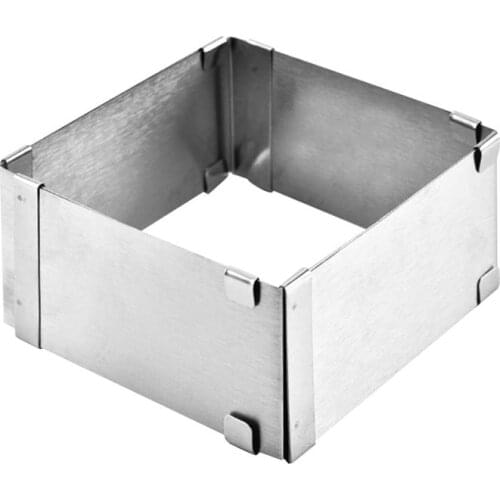 Mousse Ring Adjustable Stainless Steel Square Retractable Baking Mould Cake Mold Cutter for Home Cake Shop