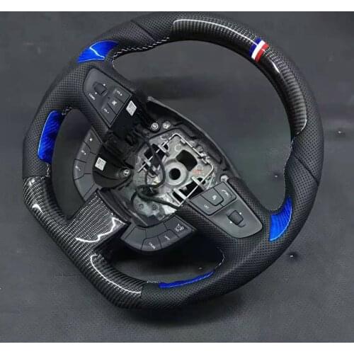 Cuatomized Carbon Fiber Sports Steering Wheel Alcantara Leather compatible for Peugeot 408 2017-2020