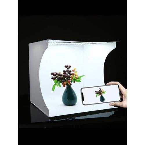 3-color Temperature LED Ring Light Highlight Portable Studio Set Photo Props Equipment Lighting Studio Shooting Tent Box Kit