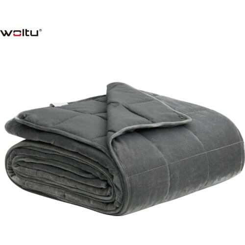 Weighted Therapy Blanket for Adults Decompression Sleep Heavy Blanket Cashmere Feeling Soft Quilt Anti-Stress Aid Pressure
