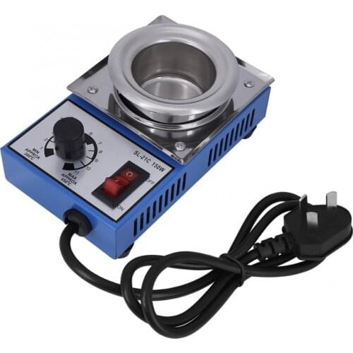 WALFRONT Solder Pot Soldering Desoldering Bath 200-450c Stainless Steel Plate 150W Electric Welding Solder Iron Pot Power Tools