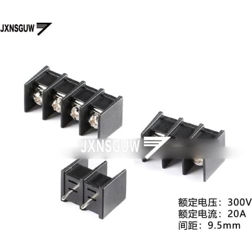 10PCS KF45C-9.5-2P/3P/4P straight Insert 300V/20A 9.5mm pitch fence type terminal block middle pin