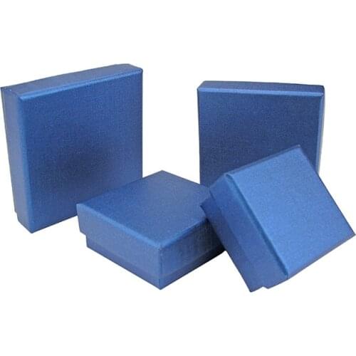 12pcs Paper Gifts Boxes for Ring Necklace Earrings Candy Wedding Package Kraft Jewelry Packaging Display Suppiles Box 7x7x2.5cm