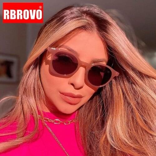 RBROVO 2021 Vintage Punk Sunglasses Women Brand Designer Eyewear Women/Men Round Sun Glasses Female Shows Shades Oculos Feminino