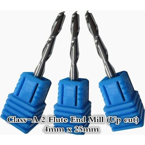 4mm*25mm,Freeshipping,CNC wood tool,carbide End Mill,woodworking insert router bit,2 flute up cut end mill,MDF,PVC,Acrylic