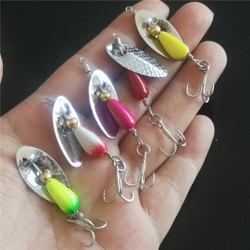 5pcs/Lot Spoon Spinner Bait 2.5g/4.5g Metal Bait Artificial Wobblers CrankBaits Jig Sequin Lure Fishing Tackle
