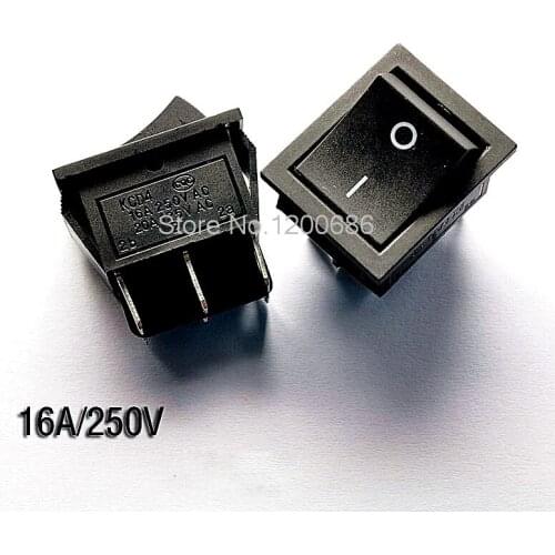 Large ship switch KCD2 KCD4 202 black 6 feet 2 files 16A / 250V