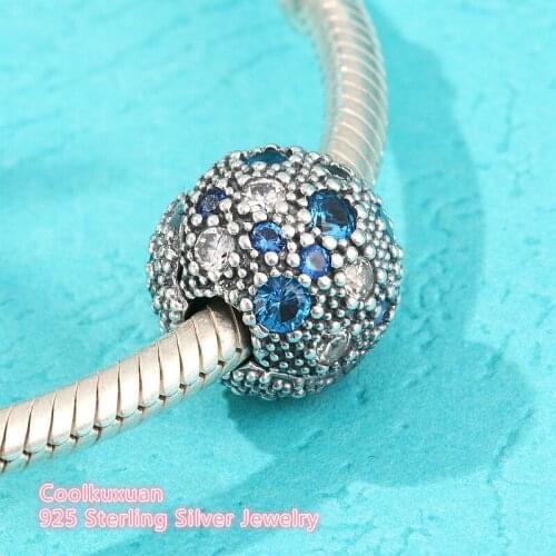 2019 Summer 925 Sterling Silver Clip Charm Beads Cosmic Stars, Multi-Colored Crystals & Clear CZ Beads Fits Pandora bracelets