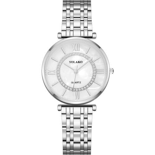 Часы женские наручные Diamond Roman Numeral Dial Stainless Steel Strap High-end Luxury Ladies Quartz Watch Relogio Feminino