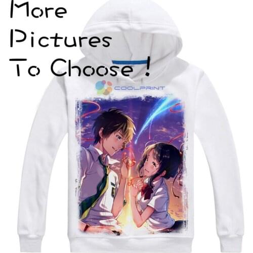 Coolprint Japanese Anime Your Name Unisex Hoodies Kimi no Na wa hoodie of Tachibana Taki and Miyamizu Mitsuha