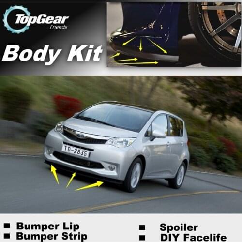 Bumper Lip Deflector Lips For Subaru Trezia 2010~2019 Front Spoiler Skirt For TopGear Friends Car Tuning View / Body Kit / Strip