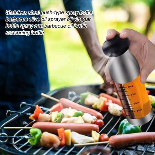 Double-layer Spray Oil Bottle Kitchen Baking Oil Spray Empty Bottle Vinegar Bottle Oil Dispenser Salad BBQ Glass Oil Sprayer