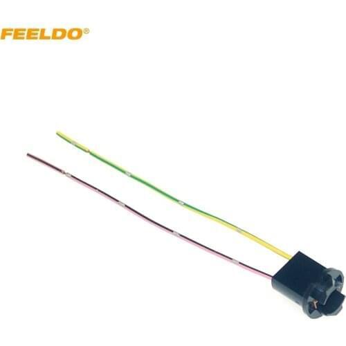 FEELDO 40Pcs Auto T10 194 Wedge LED Bulbs Base Holder Adapter For Car Lamp Dash Light Socket Wire Realy Harness