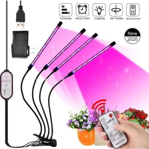 Remote Control LED Grow Light Phytolamp For Indoor Plant Dimming Strip Phyto Lamp Full Spectrum Timer For Flower Home Seedlings