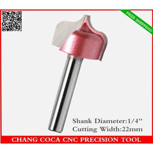 1/4''*22mm,Freeshipping CNC solid carbide End Mill,tungsten steel woodworking insert router bit,laced wood tools,Trimming knife
