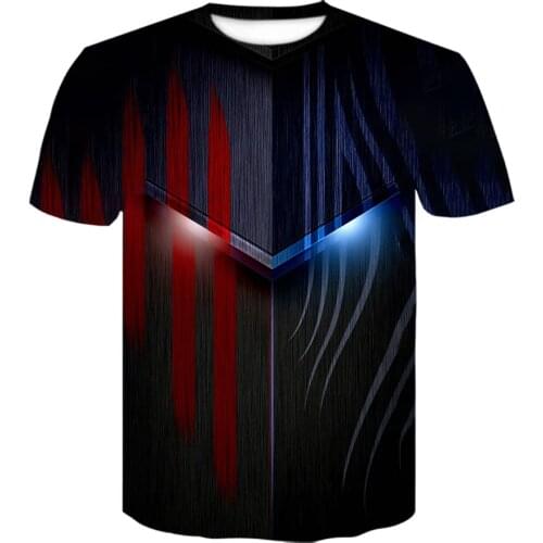 Futuristic mens T-shirt mecha 3D Printed graphic tshirt Fashion Harajuku tops 2021 summer casual short-sleeved off white shirt